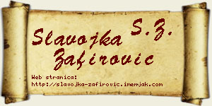 Slavojka Zafirović vizit kartica
